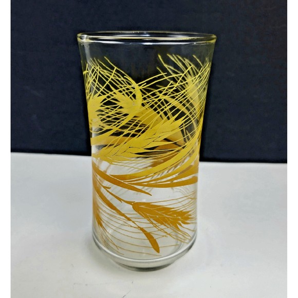 Vintage Libbey Golden Wheat Glass Tumbler 10 oz. 5.25” Mid Century Modern 1970s - Picture 1 of 8